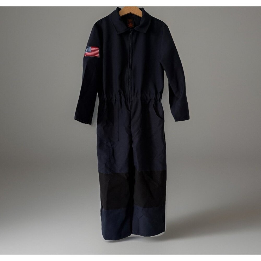 SWAT Team Jumpsuit Costume Sz Small (5/6) American Flag Badge Enforcement NWT